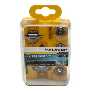 Set Becuri Auto H7 12V cu Becuri și Siguranțe de Rezervă, Dunlop