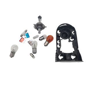 Set 11 Becuri Auto DUNLOP, 12V, cu Bec H4 pentru Faruri, Becuri de Semnalizare și Siguranțe Auto, Kit de Rezervă