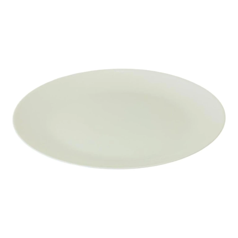 Farfurie întinsă albă, design clasic rotund, diametru 26,5 cm