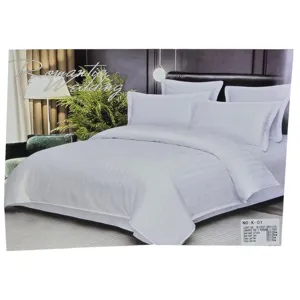 Lenjerie de pat 2 persoane 6 piese din microfibră – set lenjerie pat cu cearceaf pilotă 200x230 cm, cearceaf pat 230x250 cm, fețe pernă