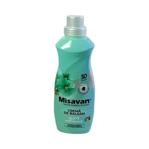 Balsam rufe Misavan Cremă de Balsam Apă Mătăsoasă 750 ml – Parfum intens de lungă durată, 30 spălări, formulă concentrată