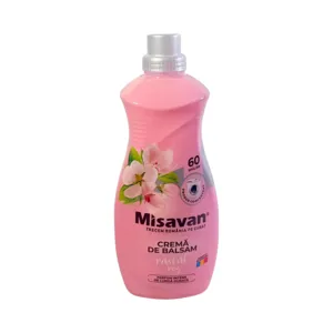 Balsam de rufe Misavan Răsfăț Roz 1500 ml, 60 spălări, Parfum intens de lungă durată, Produs concentrat, Fabricat în România