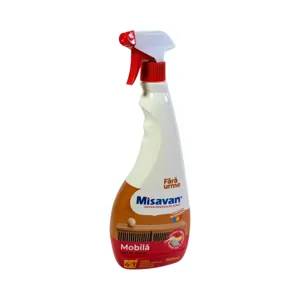 Soluție curățare mobilă Misavan 4 în 1, 750 ml, pentru lemn, PAL și parchet, spray fără urme, cu protecție UV