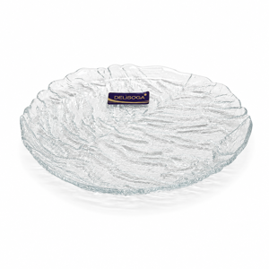 SET 6 FARFURII DIN STICLĂ DELISOGA MODEL DECORATIV PENTRU APERITIVE, DESERTURI, SALATE ȘI SERVIRE