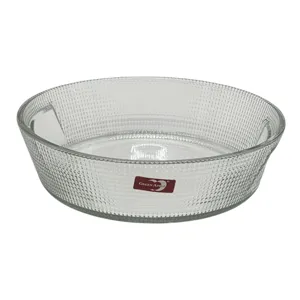 BOL MARE DIN STICLĂ CU MODEL DELISOGA 247 MM, DESIGN ELEGANT ȘI TRANSPARENT, PENTRU SALATE, FRUCTE, PASTE ȘI SERVIREA PREPARATELOR