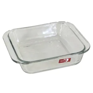 Tavă din Sticlă Termorezistentă 1.31L GreenApple Delisoga pentru Copt, Gătit și Servire