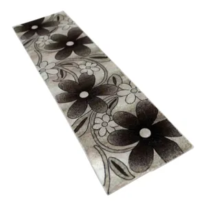 Covor Roma 80 x 300 cm, covor traversă pentru hol și coridor, model floral modern pentru interior