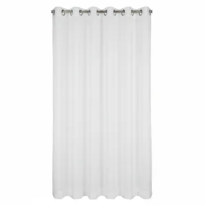 Perdea Luda Alb Închis 300x250 cm cu Inele Metalice, Design Elegant pentru Living, Dormitor sau Bucătărie
