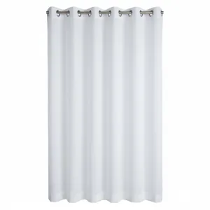 Perdea Luda Alb 300x250 cm cu Inele Metalice, Design Elegant pentru Living, Dormitor sau Bucătărie