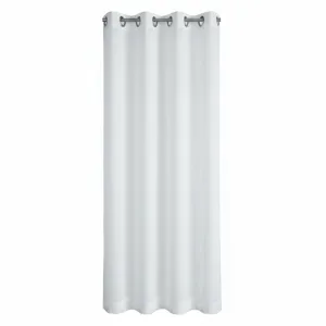 Perdea GGT Alb Închis 300x250 cm cu Inele Metalice, Design Elegant pentru Living, Dormitor sau Bucătărie