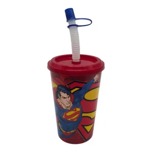 Recipient cu Pai Flexibil Superman, Pahar pentru Băuturi Reci, Design pentru Copii  