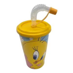 Recipient cu Pai Flexibil TWEETY BELMA, Pahar cu Capac pentru Băuturi